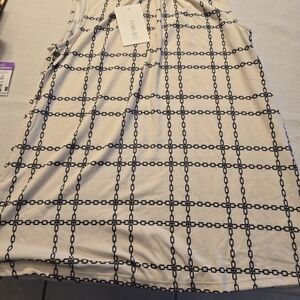 Chain Print Sleeveless Blouse